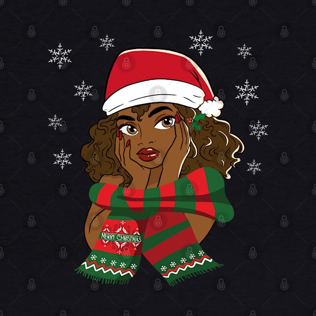 Beautiful African Black Girl Santa by Hypnotic Highs